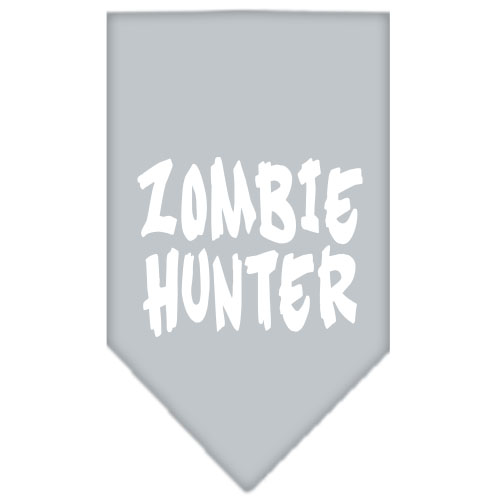Zombie Hunter Screen Print Bandana Grey Large